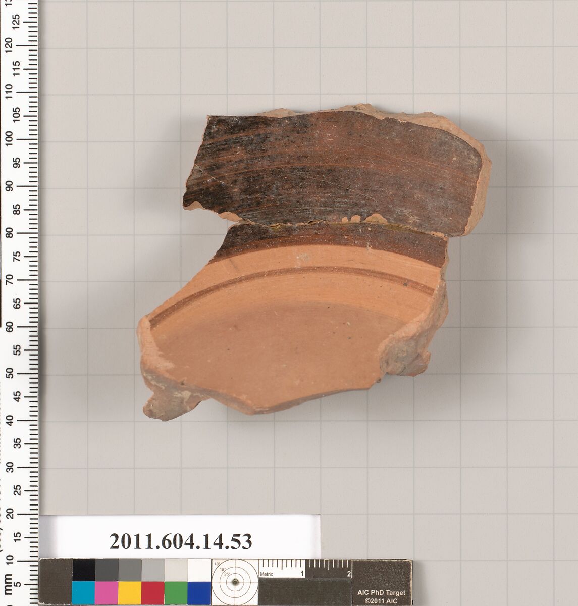 Terracotta fragment of a bowl, Terracotta, Unknown fabric 