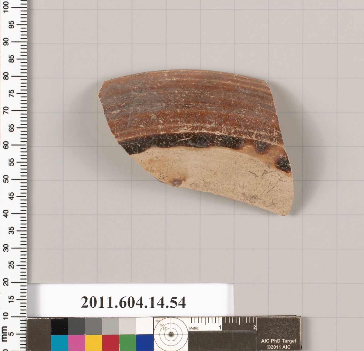 Terracotta rim fragment of a bowl, Terracotta, Unknown fabric 