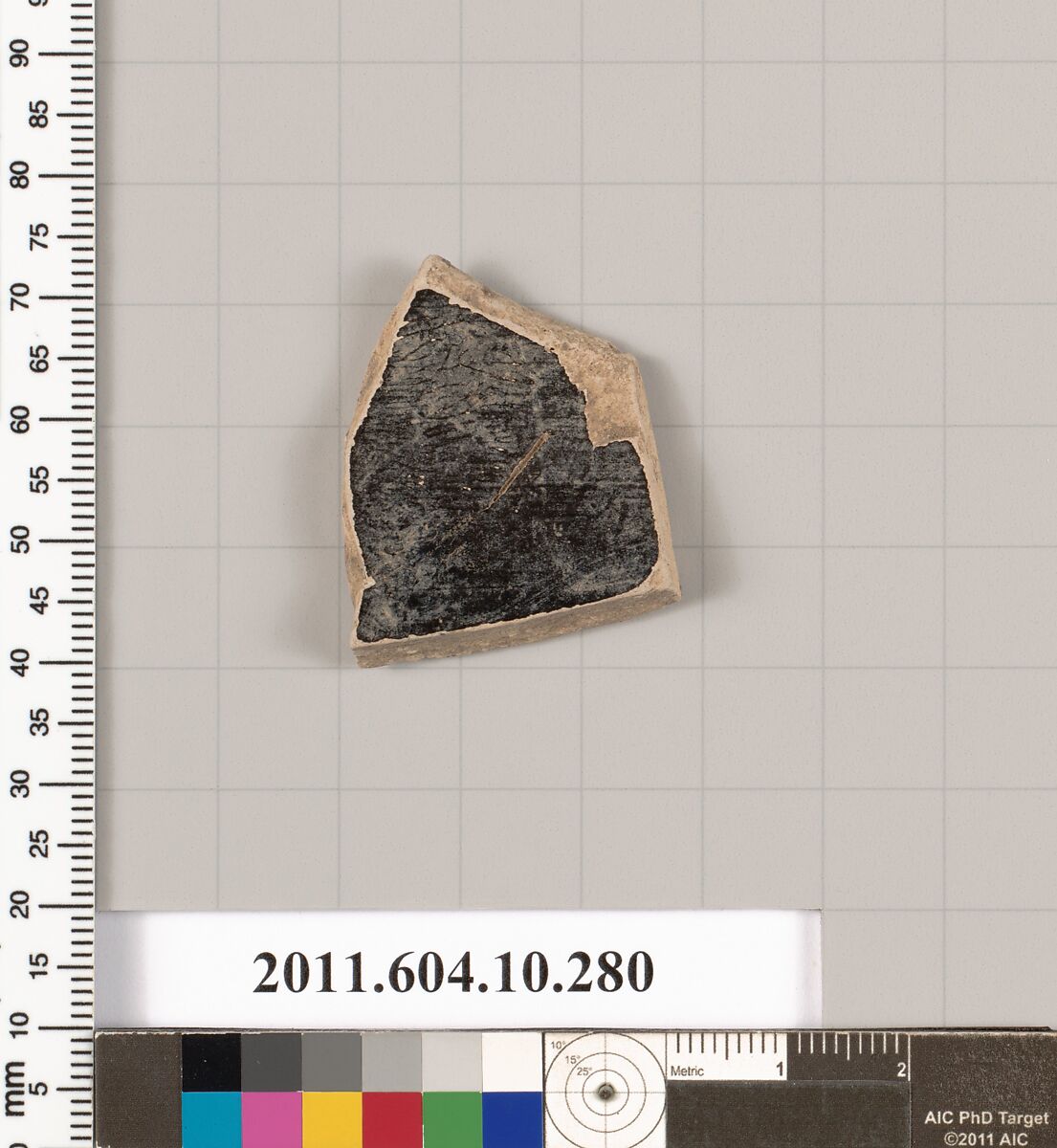 Terracotta fragment of a skyphos (deep drinking cup)?, Terracotta, Etruscan