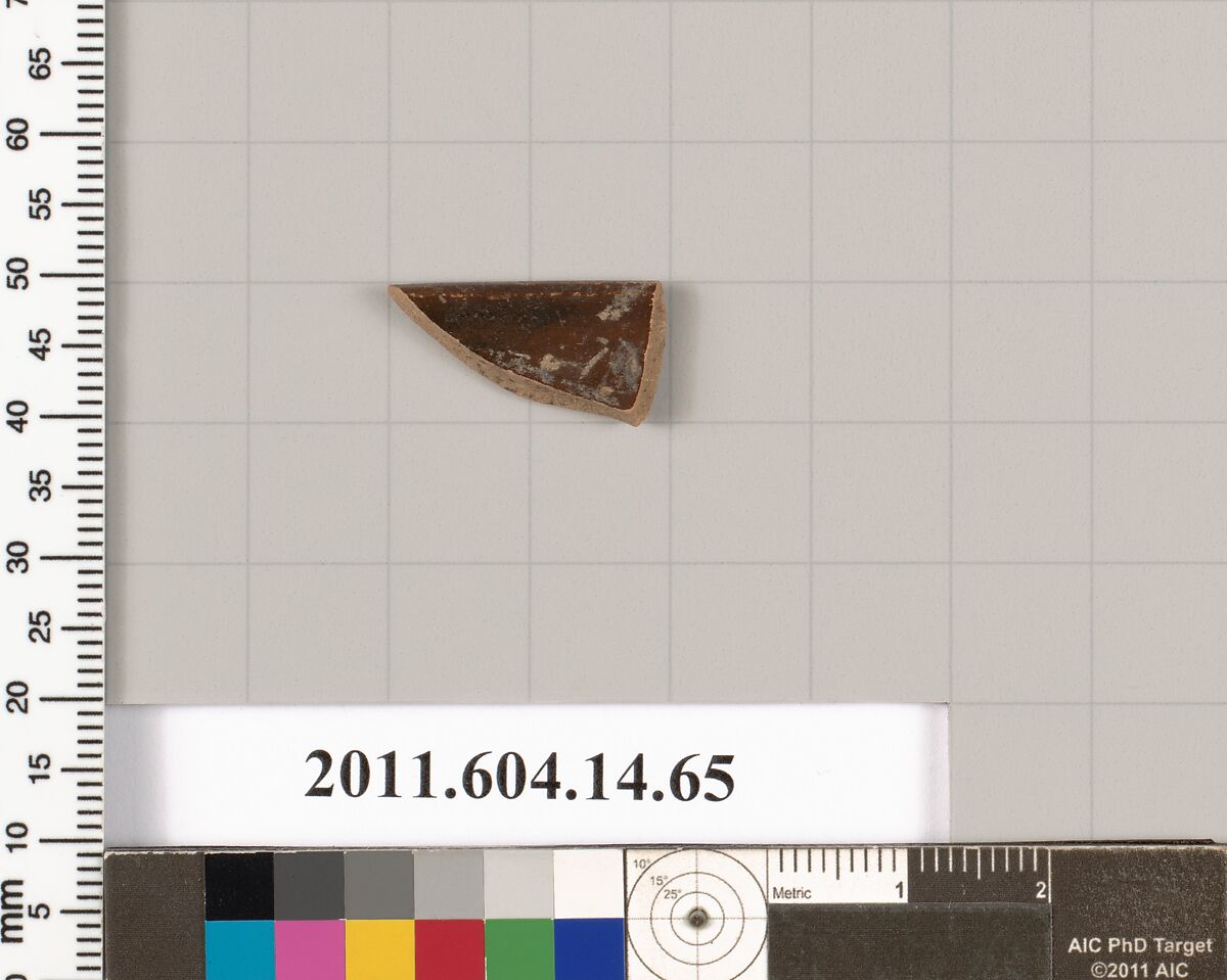 Terracotta rim fragment of a kylix (drinking cup), Terracotta, Unknown fabric