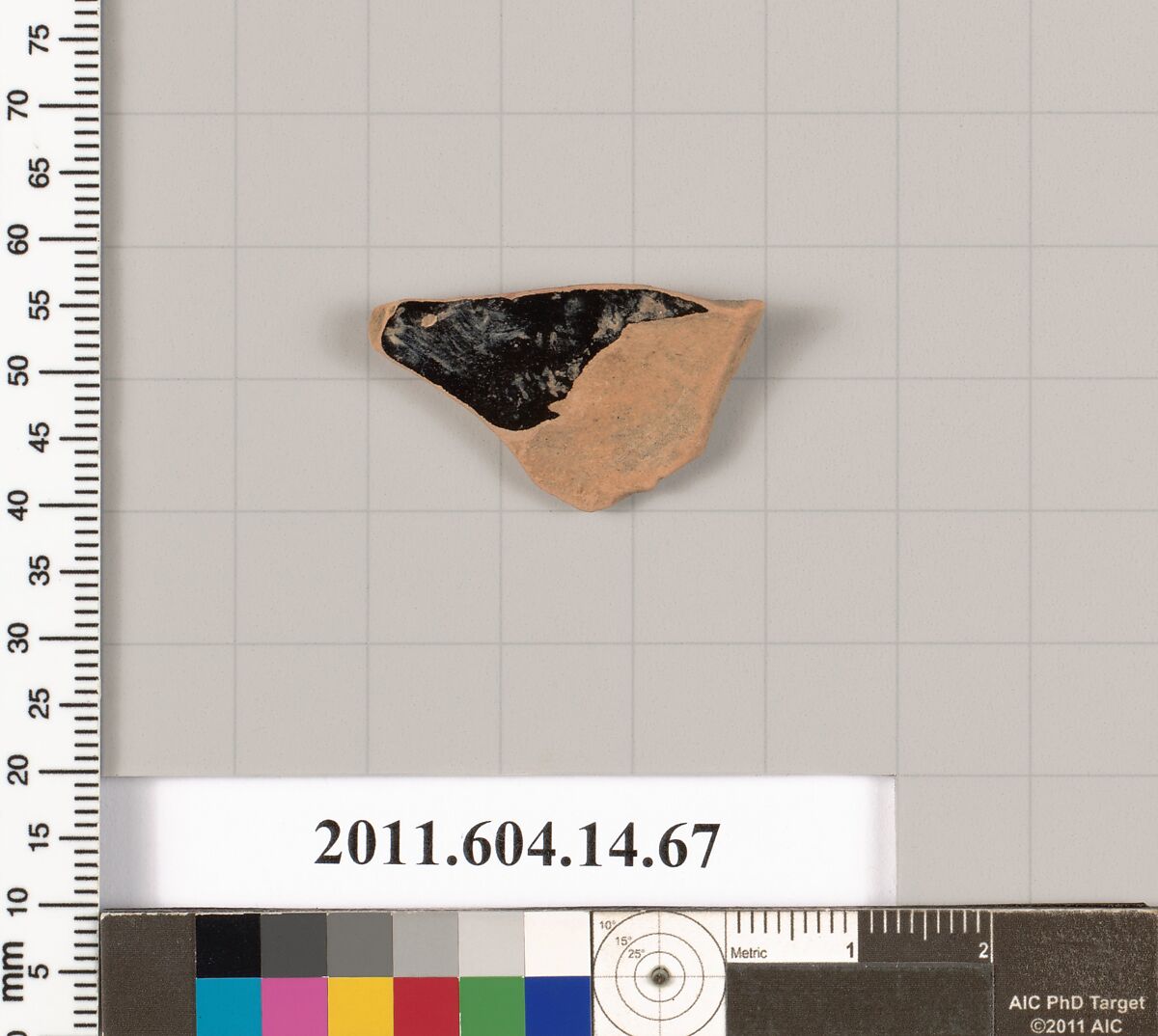 Terracotta fragment of a kylix (drinking cup), Terracotta, Unknown fabric