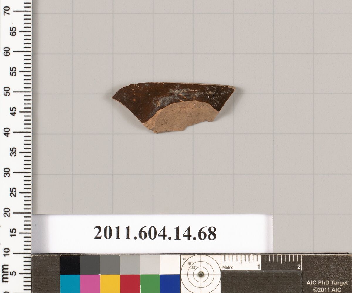 Terracotta fragment of a kylix (drinking cup), Terracotta, Unknown fabric 