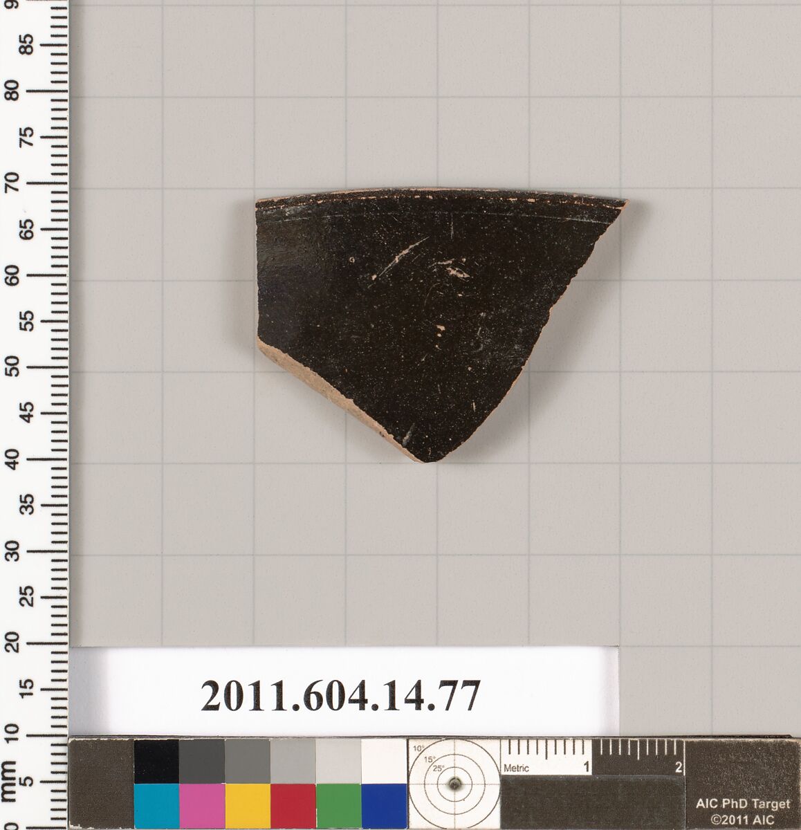 Terracotta rim fragment of an open shape, Terracotta, Unknown fabric 