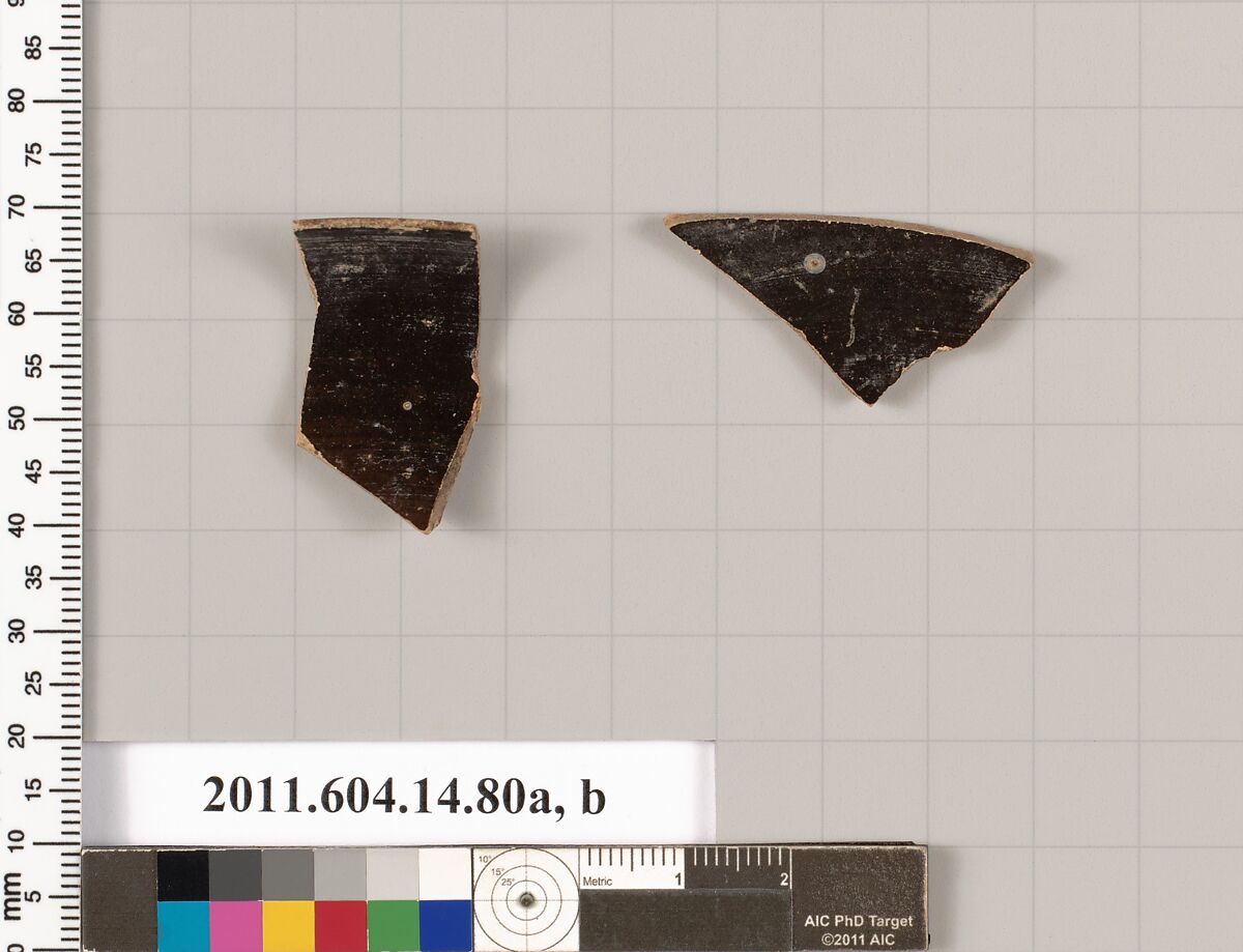 Terracotta fragments of a kylix (drinking cup), Terracotta, Unknown fabric