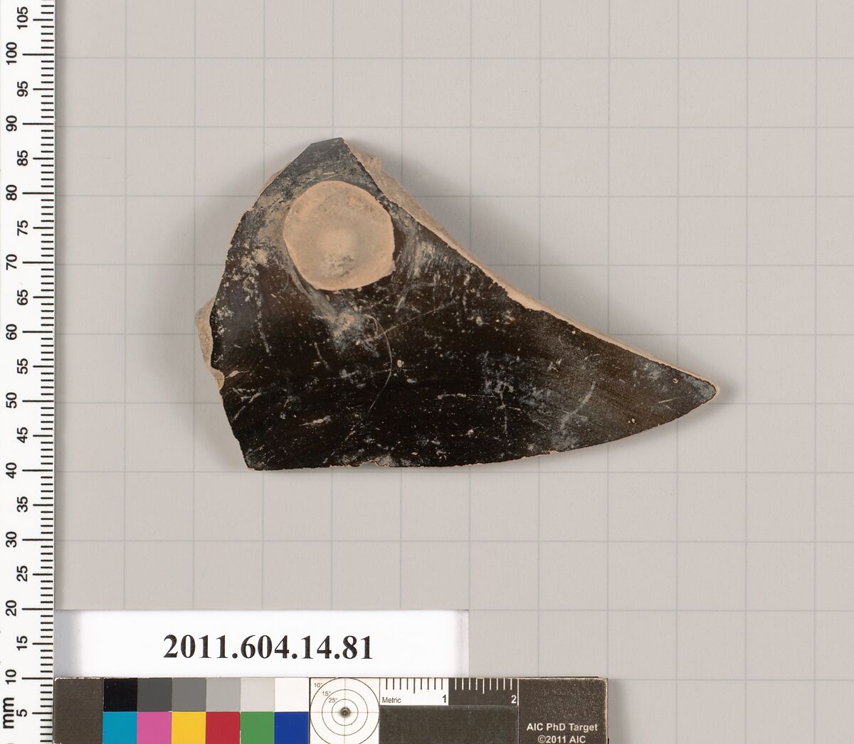 Terracotta rim fragment of a kylix, Terracotta, Unknown fabric