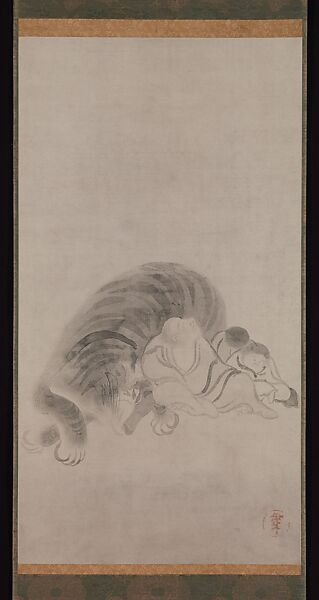 The Four Sleepers, Tawaraya Sōtatsu (Japanese, ca. 1570–ca. 1640), Hanging scroll; ink on paper, Japan 
