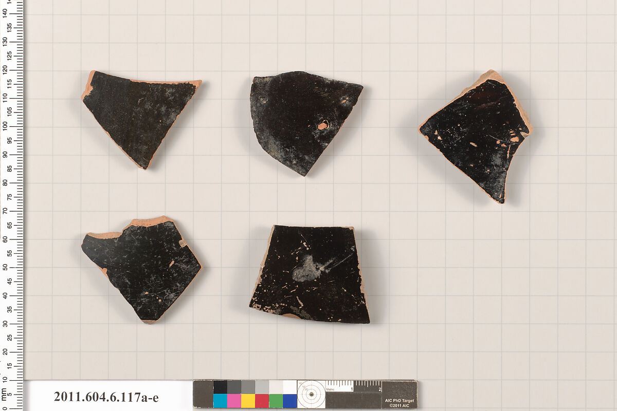 Terracotta fragments of closed shapes | Greek, Attic | Archaic ...