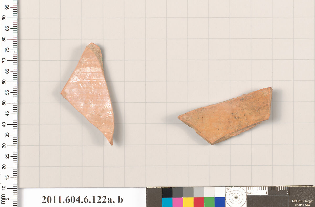 Terracotta fragments of closed shapes, Terracotta, Greek, Attic