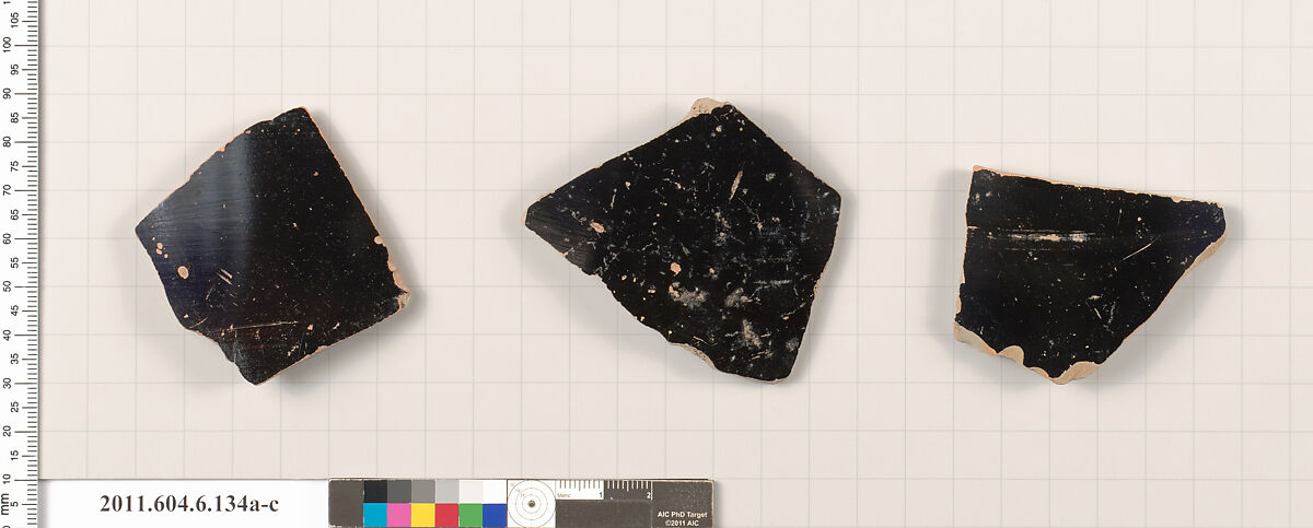 Terracotta fragments of open shapes, Terracotta, Greek, Attic 
