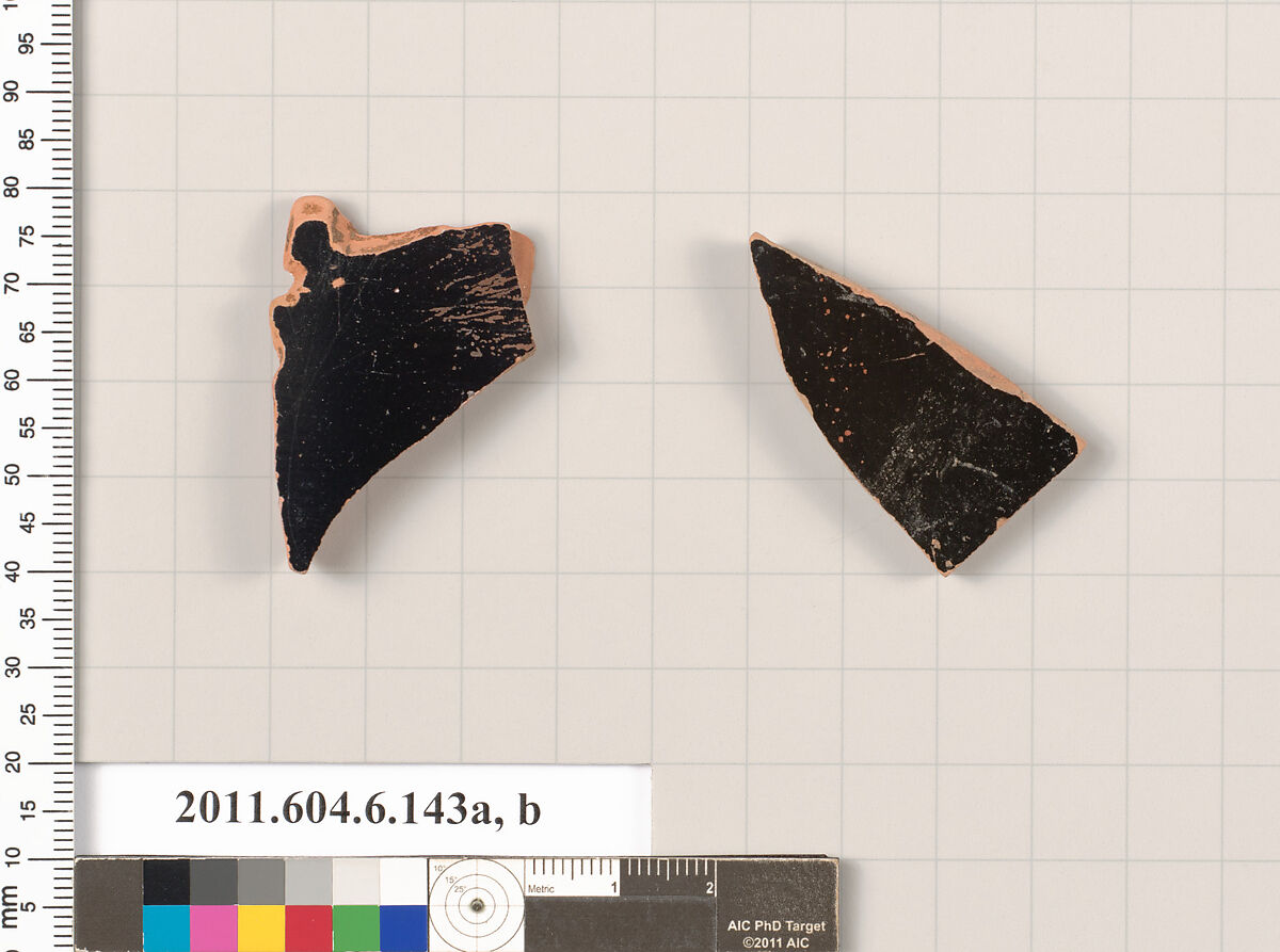 Terracotta fragments of open shapes, Terracotta, Greek, Attic