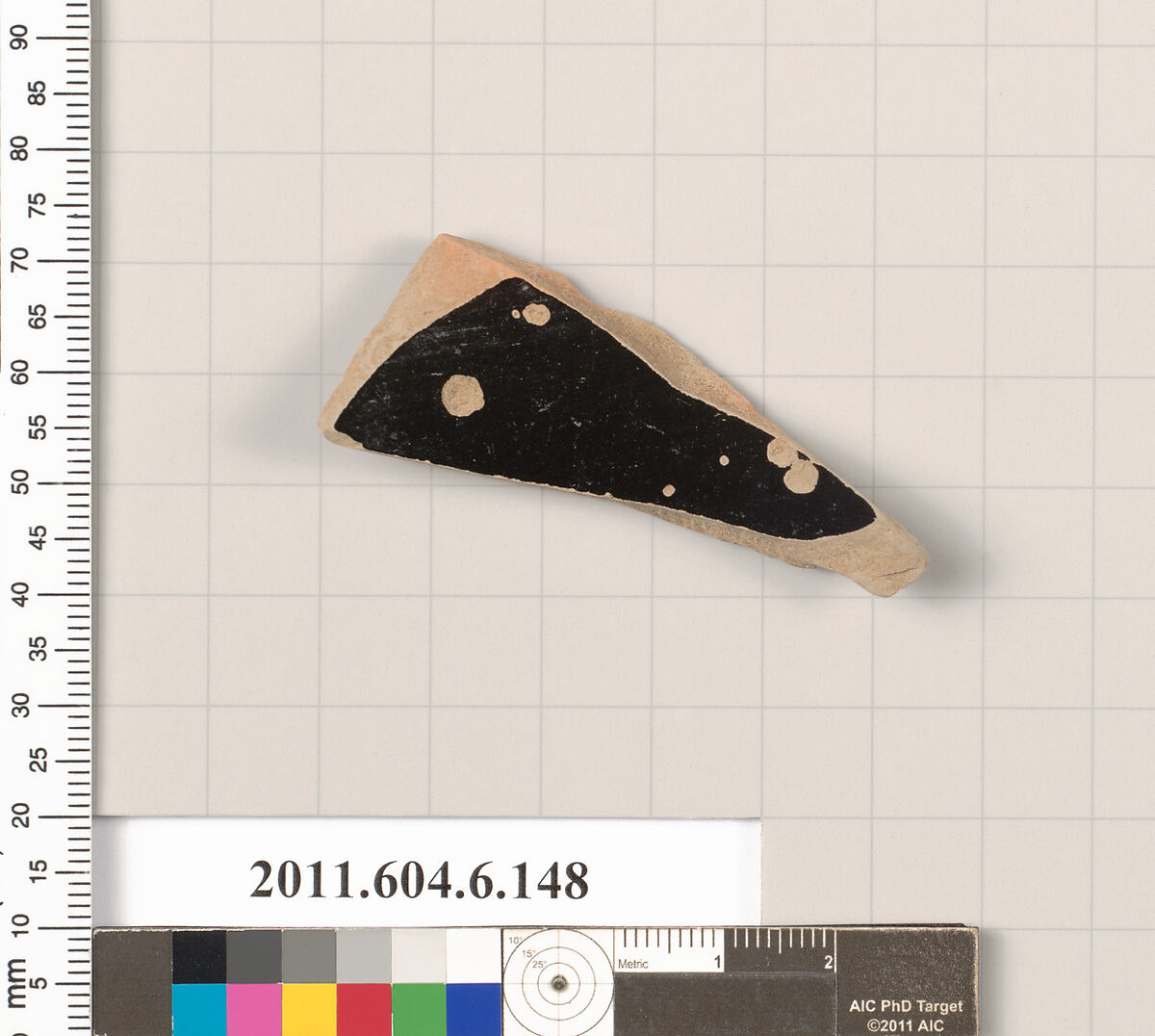 Terracotta fragment of an open shape, Terracotta, Greek, Attic