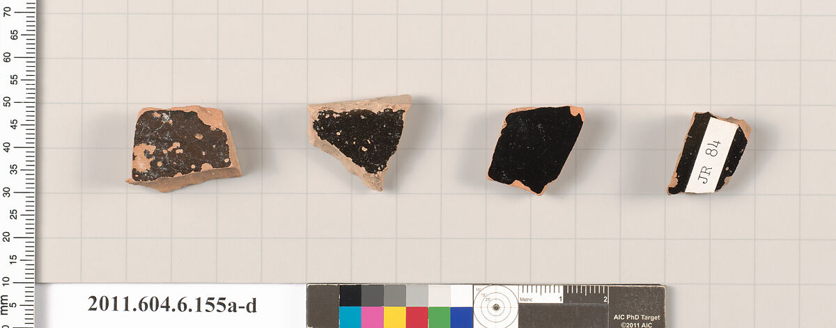 Terracotta fragments of open shapes, Terracotta, Greek, Attic