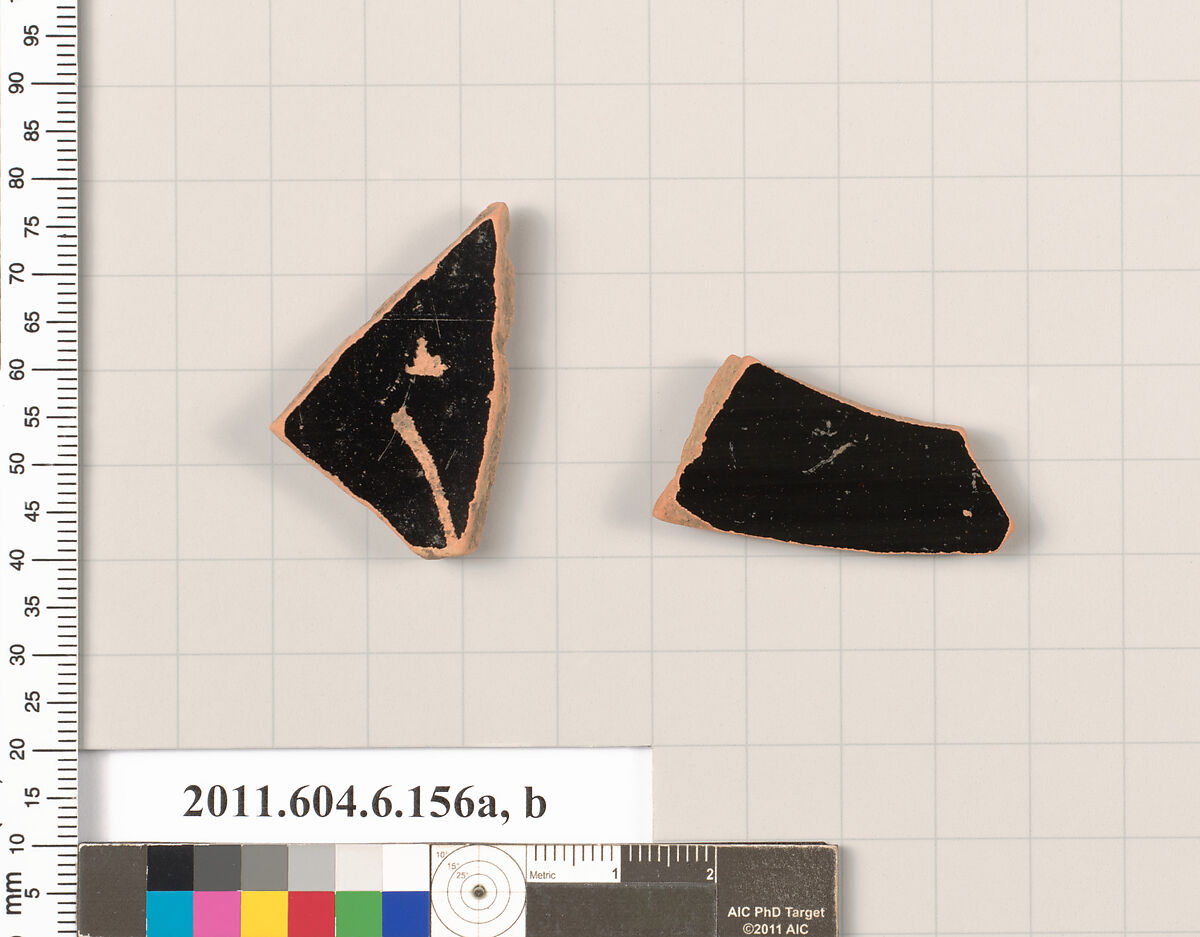 Terracotta fragments of open shapes, Terracotta, Greek, Attic