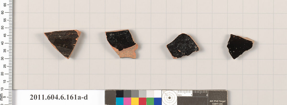 Terracotta fragments of open shapes, Terracotta, Greek, Attic