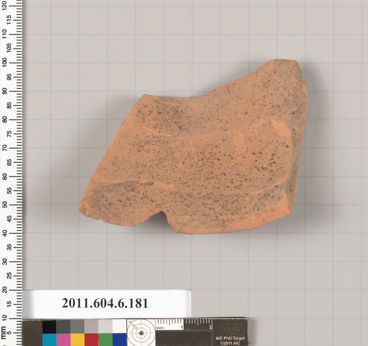Terracotta fragment of a kalpis (water jar), Terracotta, Greek, Attic