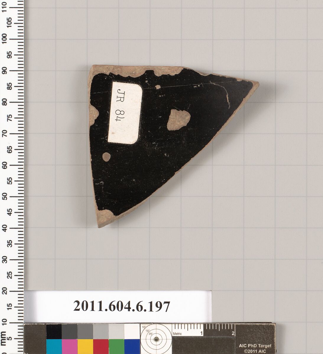 Terracotta fragment of a skyphos (deep drinking cup), Terracotta, Greek, Attic