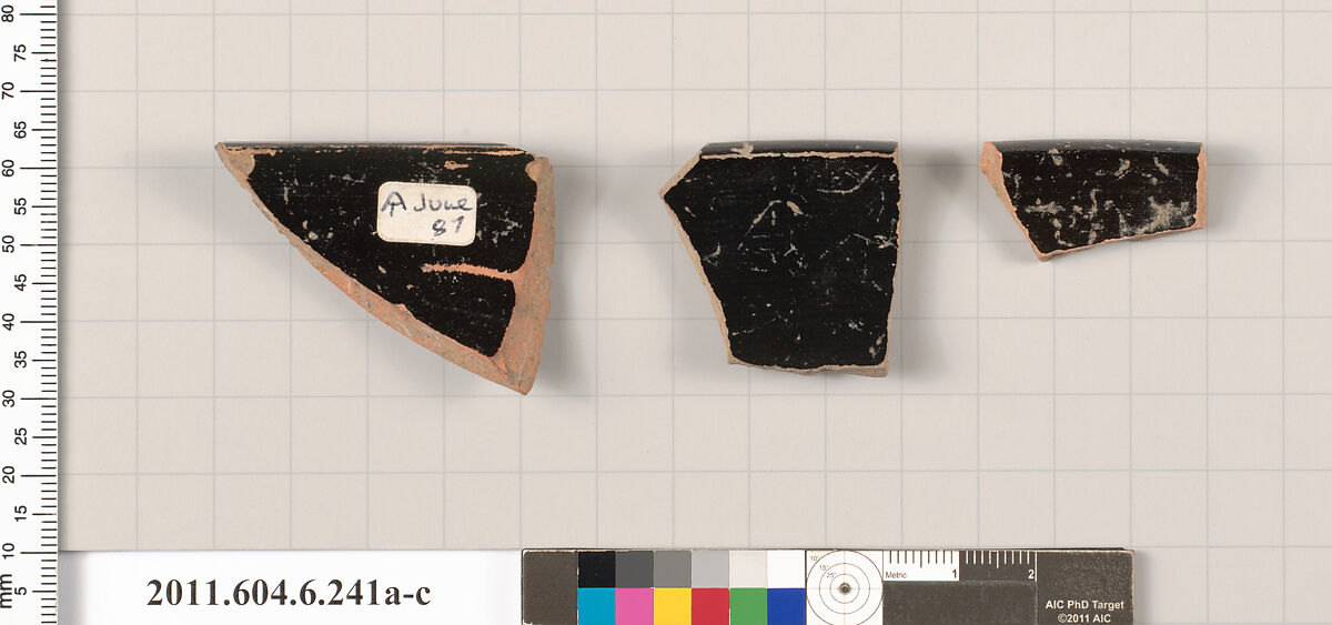 Terracotta rim fragments of bowls?, Terracotta, Greek, Attic