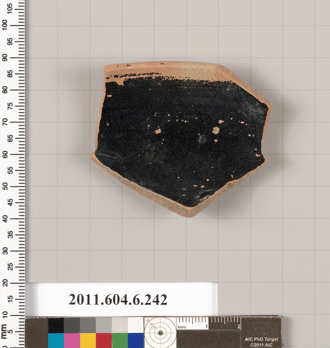 Terracotta rim fragment of a bowl, Terracotta, Greek, Attic
