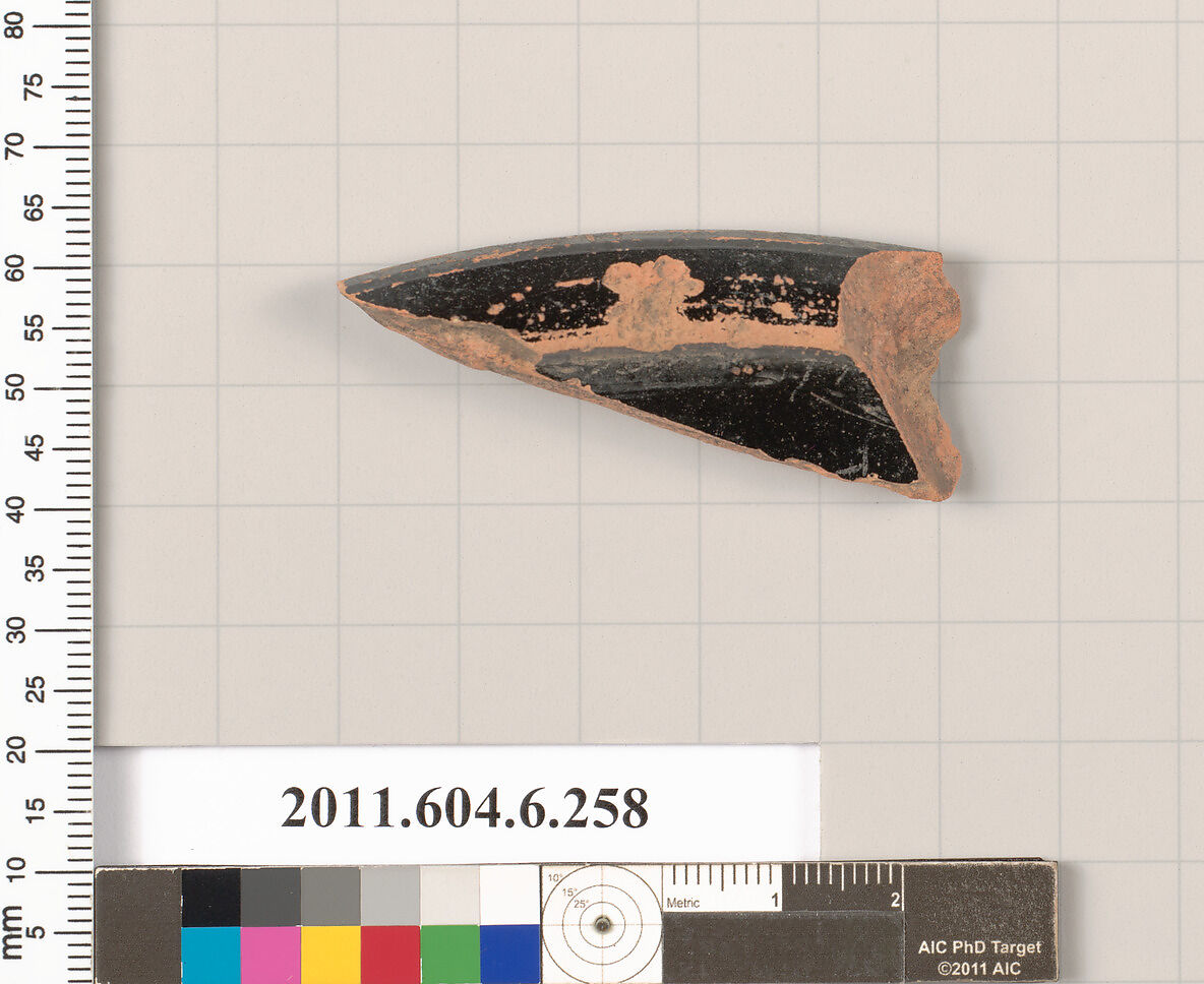 Terracotta fragment of a plate?, Terracotta, Greek, Attic