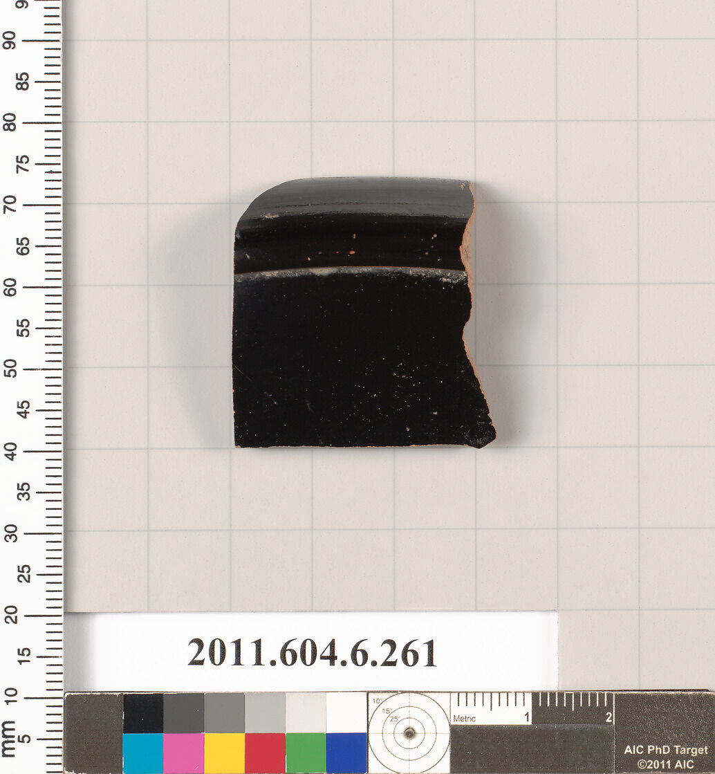 Terracotta fragment of a plate?, Terracotta, Greek, Attic
