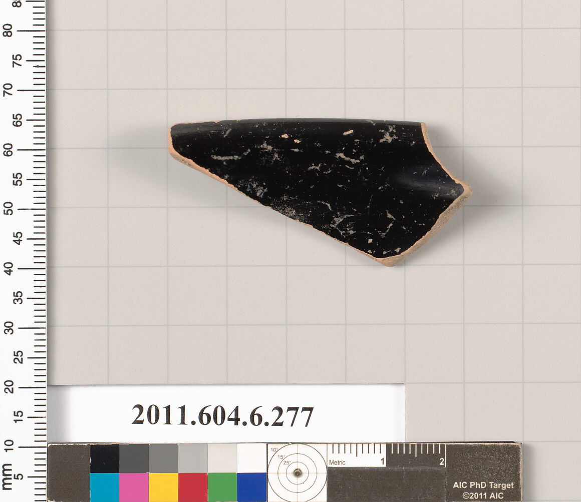 Terracotta fragment of a cup-skyphos?, Terracotta, Greek, Attic