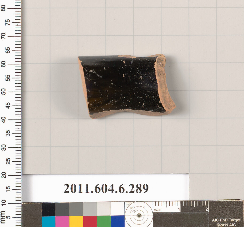 Terracotta rim fragment of a kalathos?, Terracotta, Greek, Attic