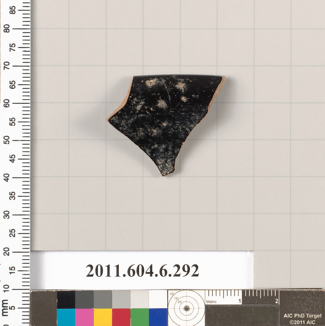 Terracotta fragment of a calyx-cup?, Terracotta, Greek, Attic