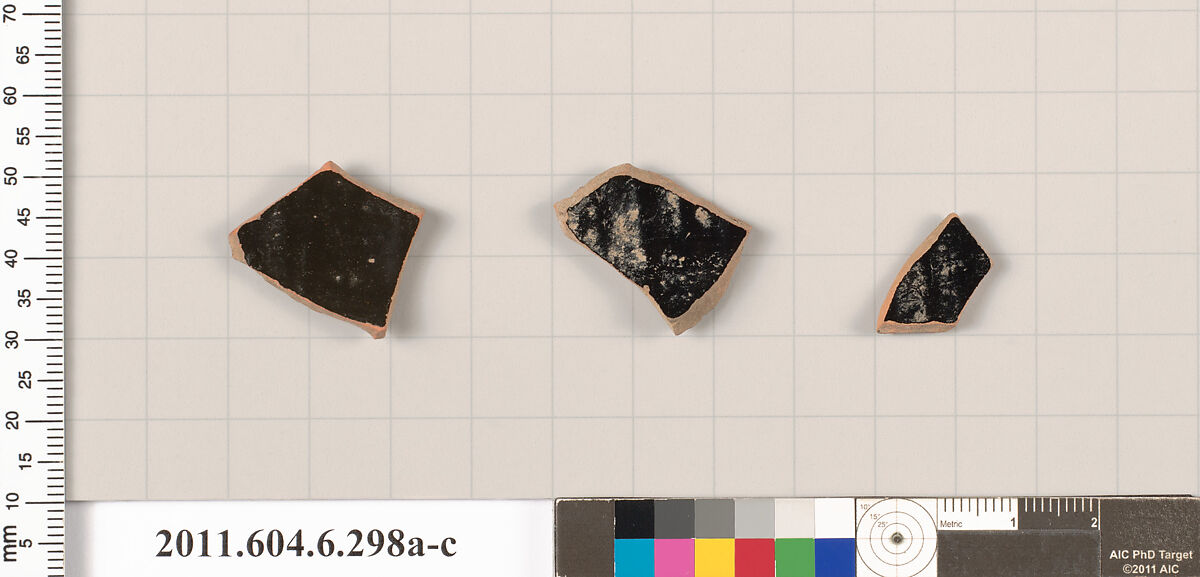 Terracotta fragments of open shapes, Terracotta, Greek, Attic