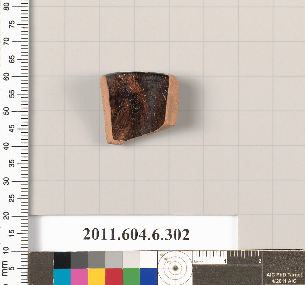 Terracotta fragment of an oinochoe (jug), Terracotta, Greek, Attic