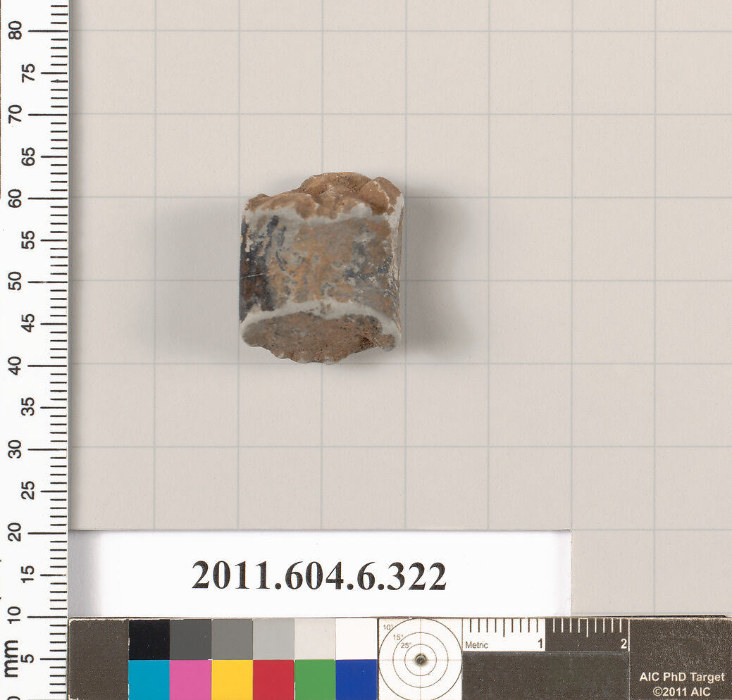 Terracotta fragment of an undetermined shape, Terracotta, Greek, Attic