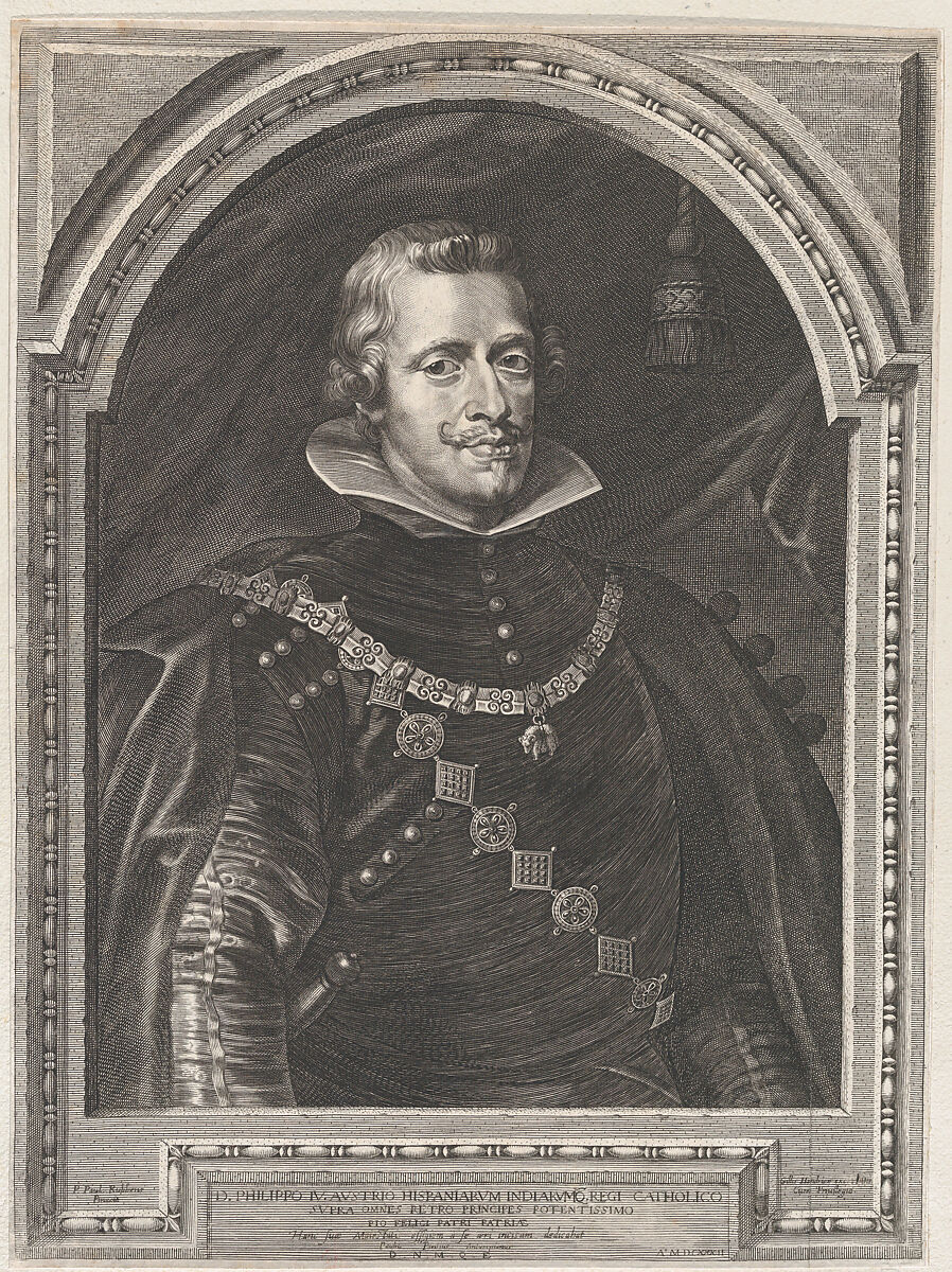 Portrait of Philip IV, Paulus Pontius (Flemish, Antwerp 1603–1658 Antwerp), Engraving; third state of three 