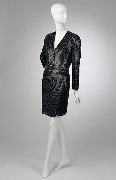 Ensemble, Gianni Versace (Italian, founded 1978), metal, silk, glass, Italian 