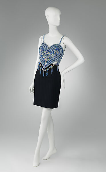Ensemble, Gianni Versace (Italian, founded 1978), (a) silk, glass, metal, (b) wool, silk, metal, glass, (c) wool, silk, metal, Italian