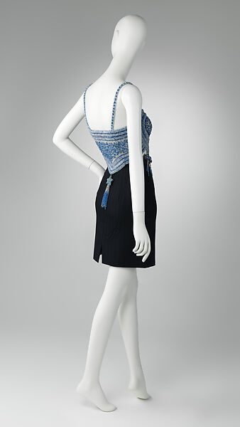 Ensemble, Gianni Versace (Italian, founded 1978), (a) silk, glass, metal, (b) wool, silk, metal, glass, (c) wool, silk, metal, Italian