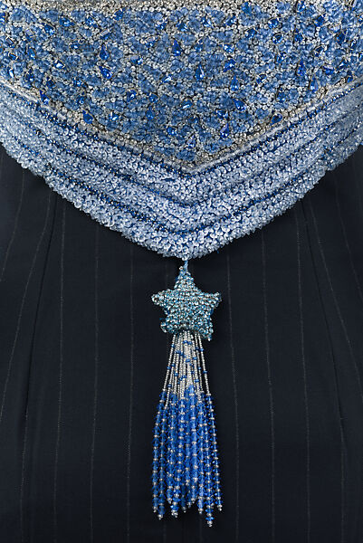 Ensemble, Gianni Versace (Italian, founded 1978), (a) silk, glass, metal, (b) wool, silk, metal, glass, (c) wool, silk, metal, Italian