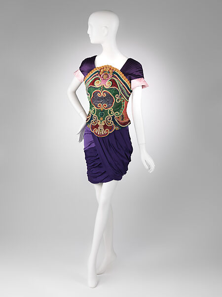 Ensemble, Gianni Versace (Italian, founded 1978), (a) silk, glass; (b) silk; (c) silk, Italian 