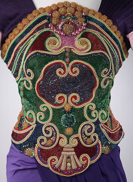 Ensemble, Gianni Versace (Italian, founded 1978), (a) silk, glass; (b) silk; (c) silk, Italian