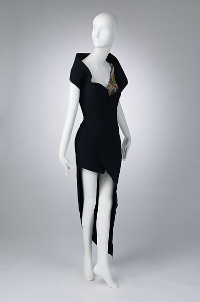 Dress, Gianni Versace (Italian, founded 1978), wool, metal, glass, Italian