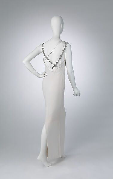 Dress, Gianni Versace (Italian, founded 1978), silk, metal, glass, Italian