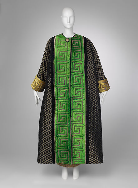 Ensemble, Gianni Versace (Italian, founded 1978), (a) silk; (b) silk, glass; (c) silk, glass, Italian 