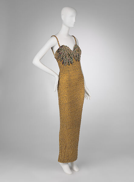 Ensemble, Gianni Versace (Italian, founded 1978), (a) silk; (b) silk, glass; (c) silk, glass, Italian