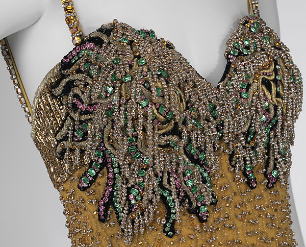 Ensemble, Gianni Versace (Italian, founded 1978), (a) silk; (b) silk, glass; (c) silk, glass, Italian