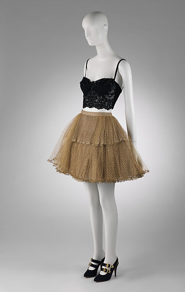 Ensemble, Gianni Versace (Italian, founded 1978), (a) wool, metal; (b) silk; (c) silk, metal, glass, Italian