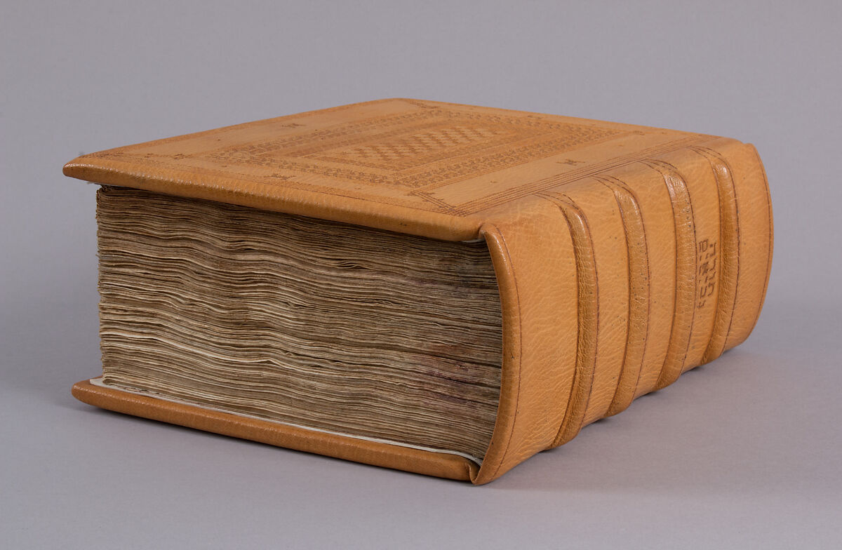 Hebrew Bible, Ink, tempera, and gold on parchment; leather binding, Spanish