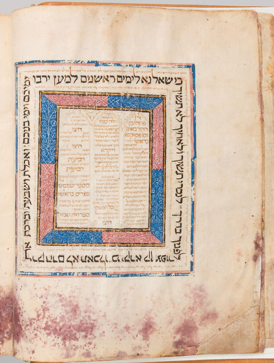 Hebrew Bible, Ink, tempera, and gold on parchment; leather binding, Spanish