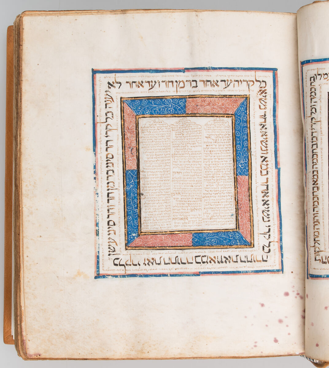 Hebrew Bible, Ink, tempera, and gold on parchment; leather binding, Spanish