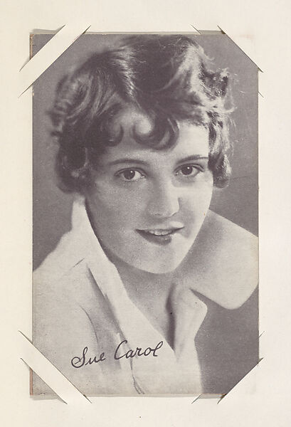 Sue Carol from Movie Stars Exhibit Cards series (W401), Commercial photolithograph 