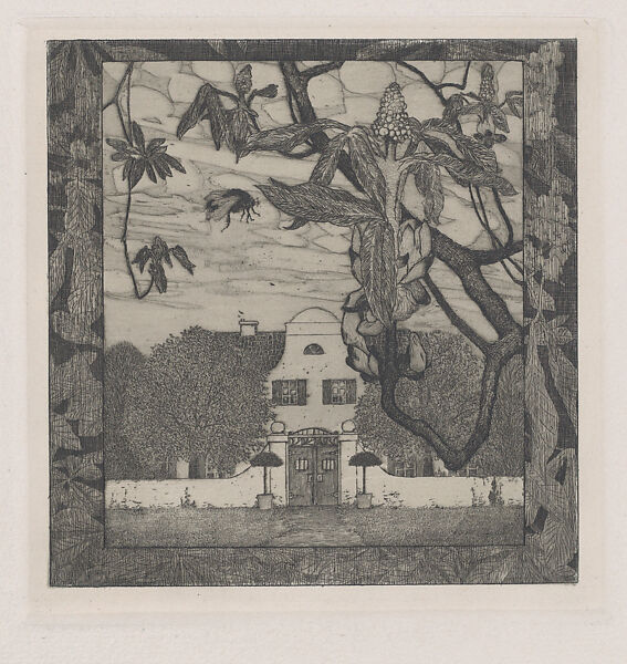 To the Spring (An den Frühling), Heinrich Vogeler (German, Bremen 1872-1942 Kazakhstan), Ten etchings in portfolio with woodcut title and printed boards