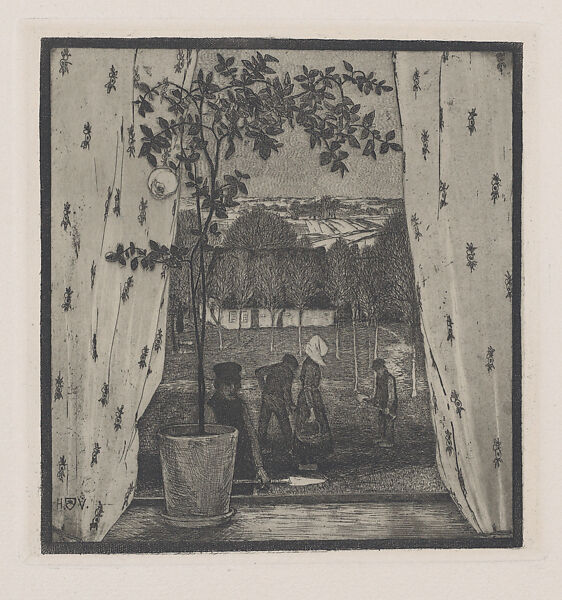 To the Spring (An den Frühling), Heinrich Vogeler (German, Bremen 1872-1942 Kazakhstan), Ten etchings in portfolio with woodcut title and printed boards