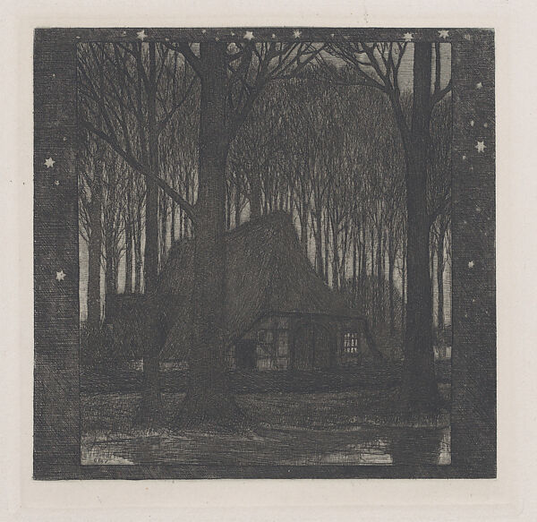 To the Spring (An den Frühling), Heinrich Vogeler (German, Bremen 1872-1942 Kazakhstan), Ten etchings in portfolio with woodcut title and printed boards